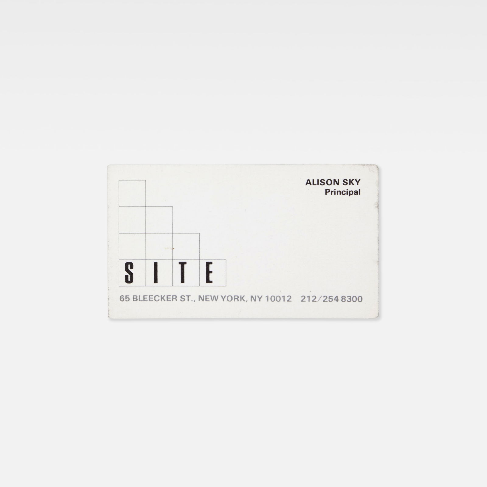 SITE, Alison Sky, Business Card (1 of 1)