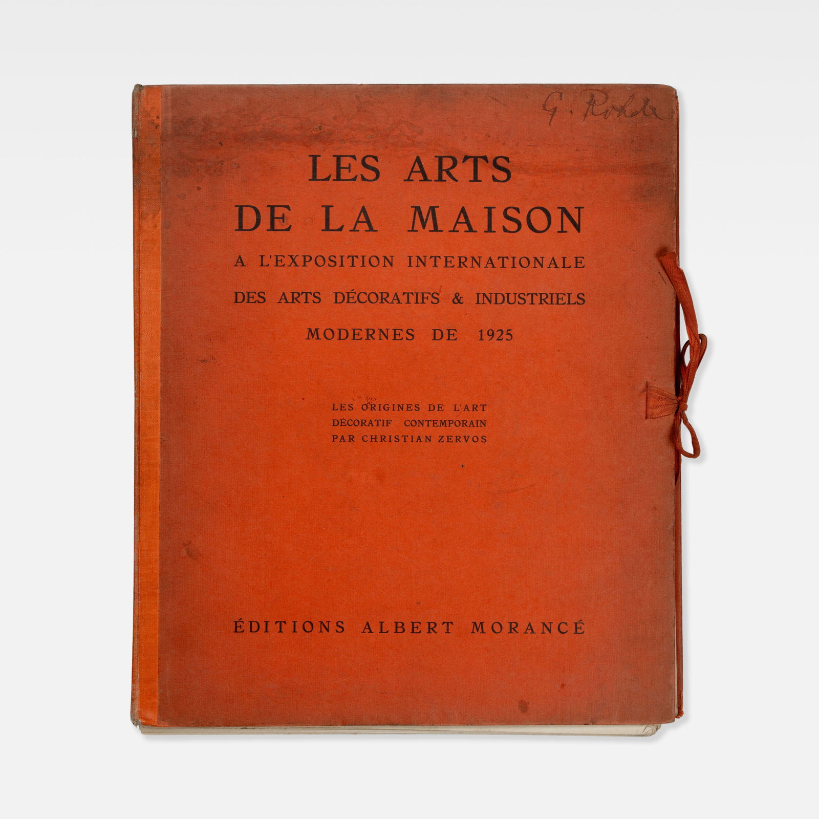 Christian Zervos, Les Arts de la Maison, Gilbert Rohde's Copy, Signed (1 of 2)