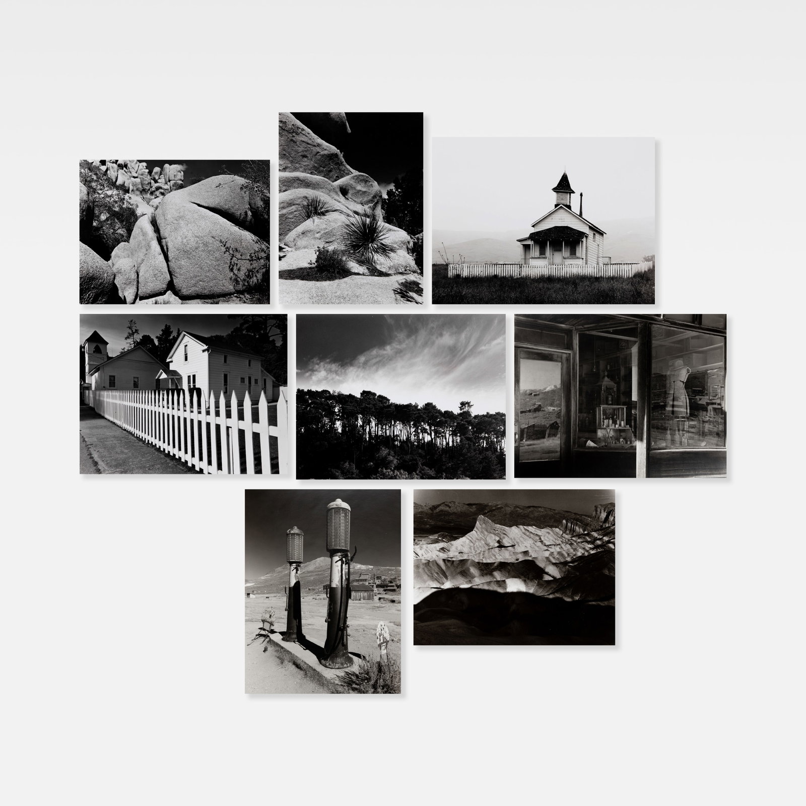 Gordon Hastings, Eight Photographs: USA, c. 1990s 8 x 10 in. silver gelatin prints Each signed in ink to recto.