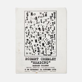 Robert Creely, Barnard College, Flyer