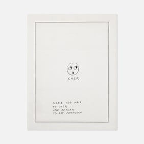 Ray Johnson, New York Correspondence School, Add Hair to Cher Template