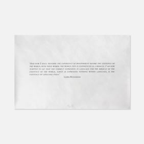 Joseph Kosuth, Ex Libris (Wittgenstein)