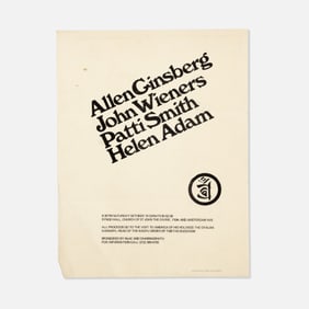 Unmuzzled Ox, Allen Ginsberg, et al., Flyer