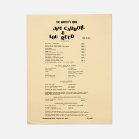 The West Side YMCA, Jim Carroll & Lou Reed, Flyer