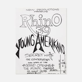 Atlantic Theater, Rhino 39, Young Amerikans, Flyer