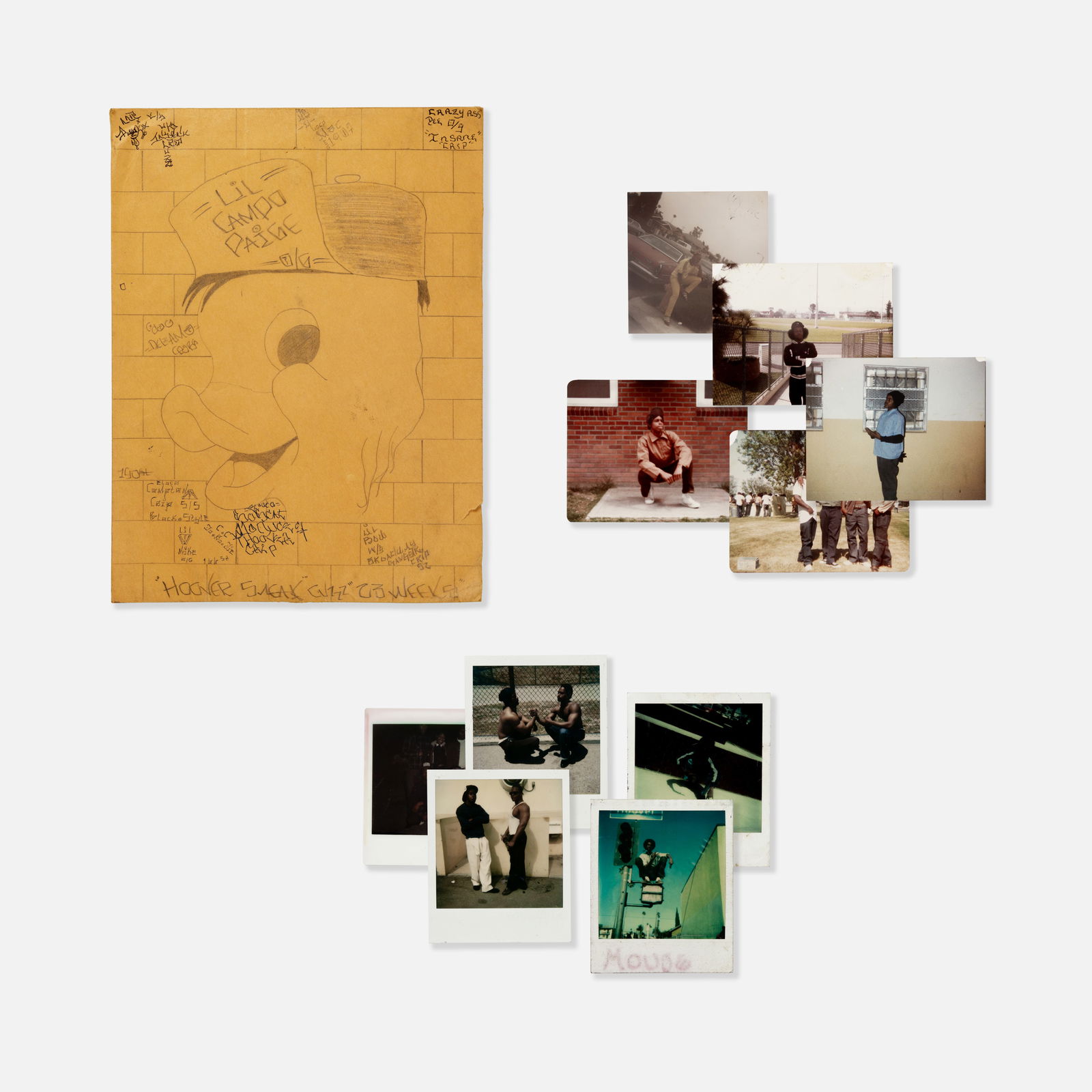 52 Hoover Gangster Crips, Camp Joseph Paige, Drawings, Notes and Photographs (1 of 8)