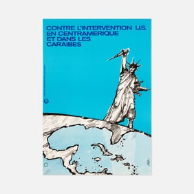 International Union of Students, U.S. Intervention in Central America and Caribbean, Poster