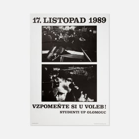 Moravske Tiskaray Olomouc, Velvet Revolution, Poster