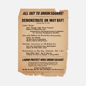 The Provisional Committee for the 69th Anniversary of May Day, Flyer