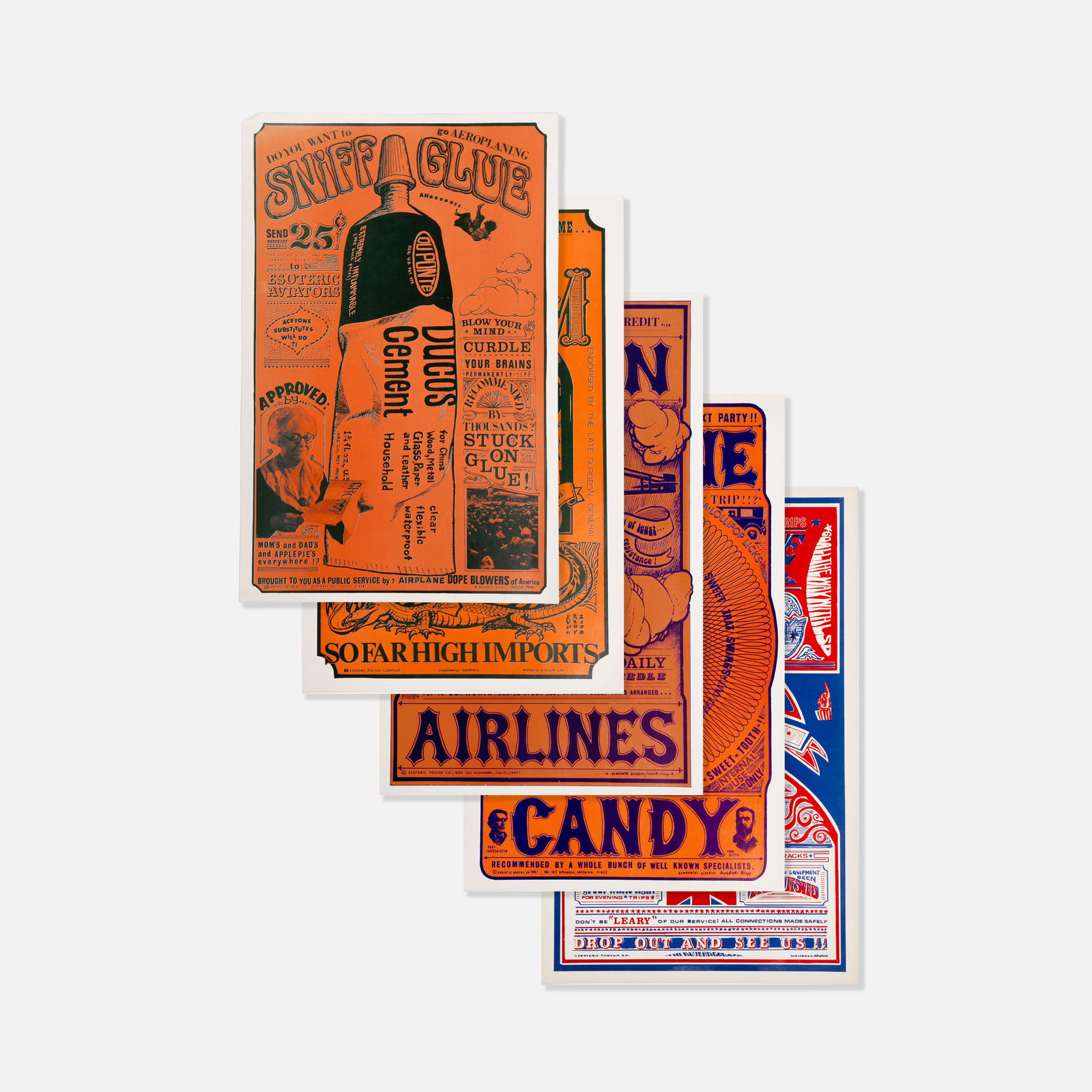 Howard Morseburg, Esoteric Poster Company, Five Drug Posters (1 of 6)