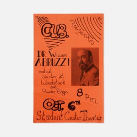 CUB Presents, Student Center Theater, Dr. William Abruzzi, Poster