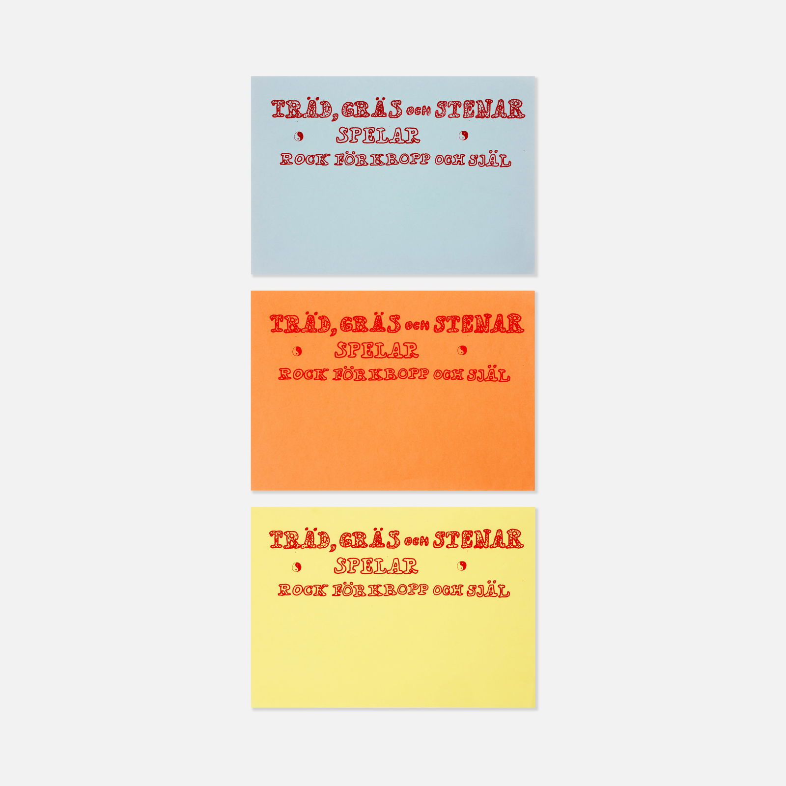 Trad, Gras och Stenar, Rock For Kropp Och Sjal, Three Flyers (1 of 4)