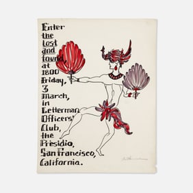 Letterman Officer's Club, Hand Drawn Poster