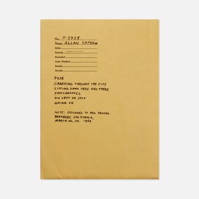 Allan Kaprow, Multiples, Inc., Pose, March 22, 1969 Continued 1970