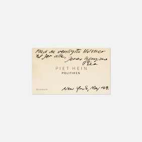 Piet Hein, Business Card