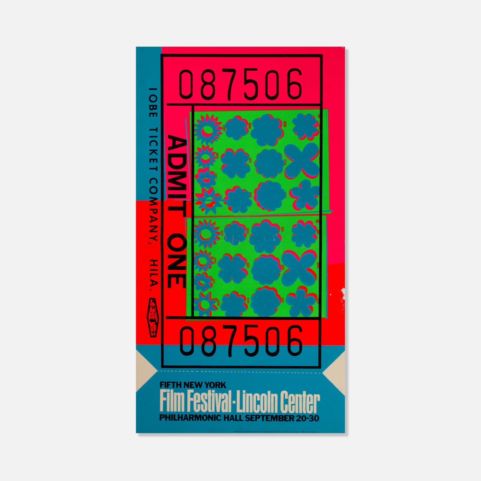 Andy Warhol, Lincoln Cener Ticket Poster (1 of 1)