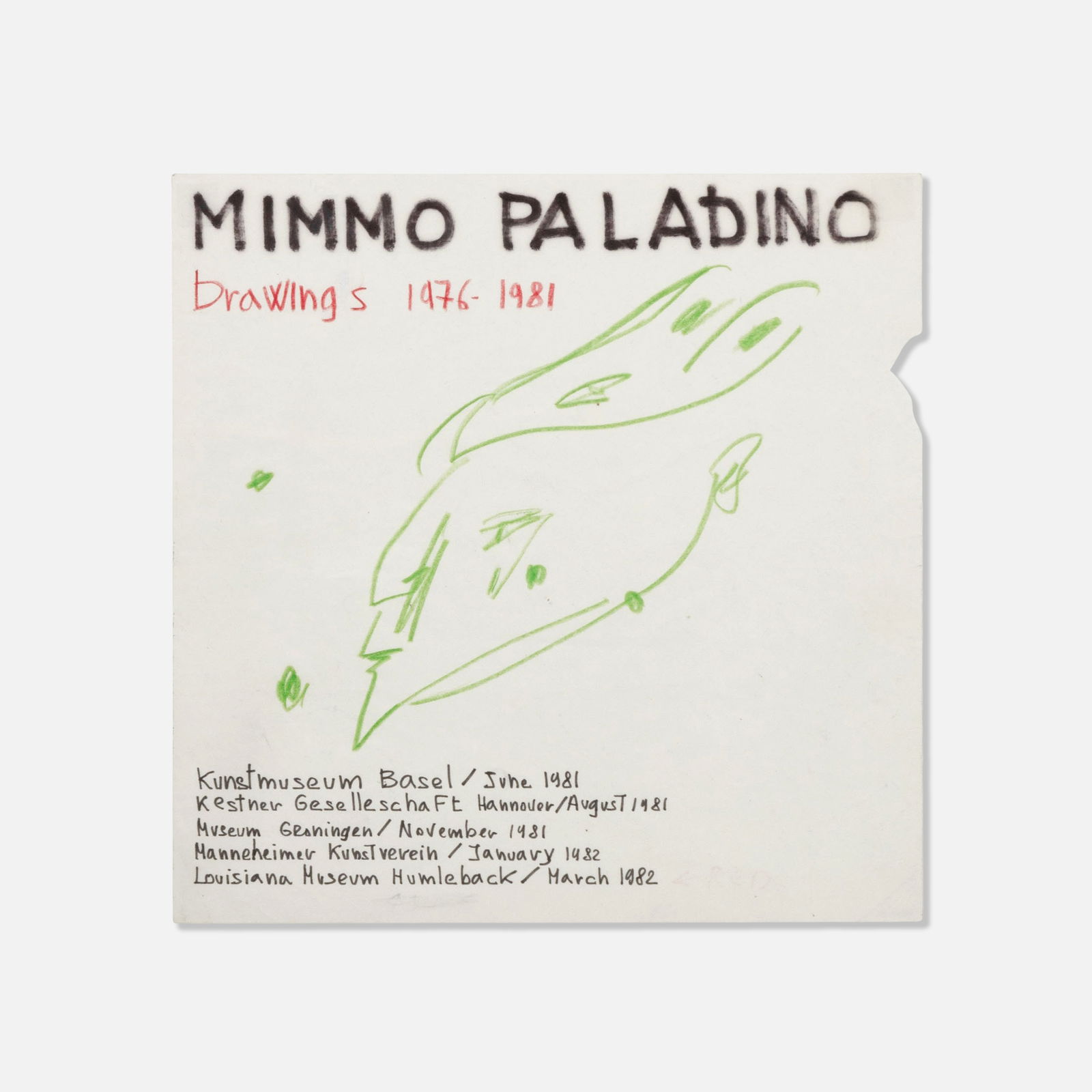 Mimmo Paladino, Drawing for Exhibition Poster (1 of 2)