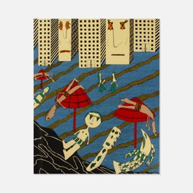 Mark Beyer, Three Jerks on Beach Umbrellas