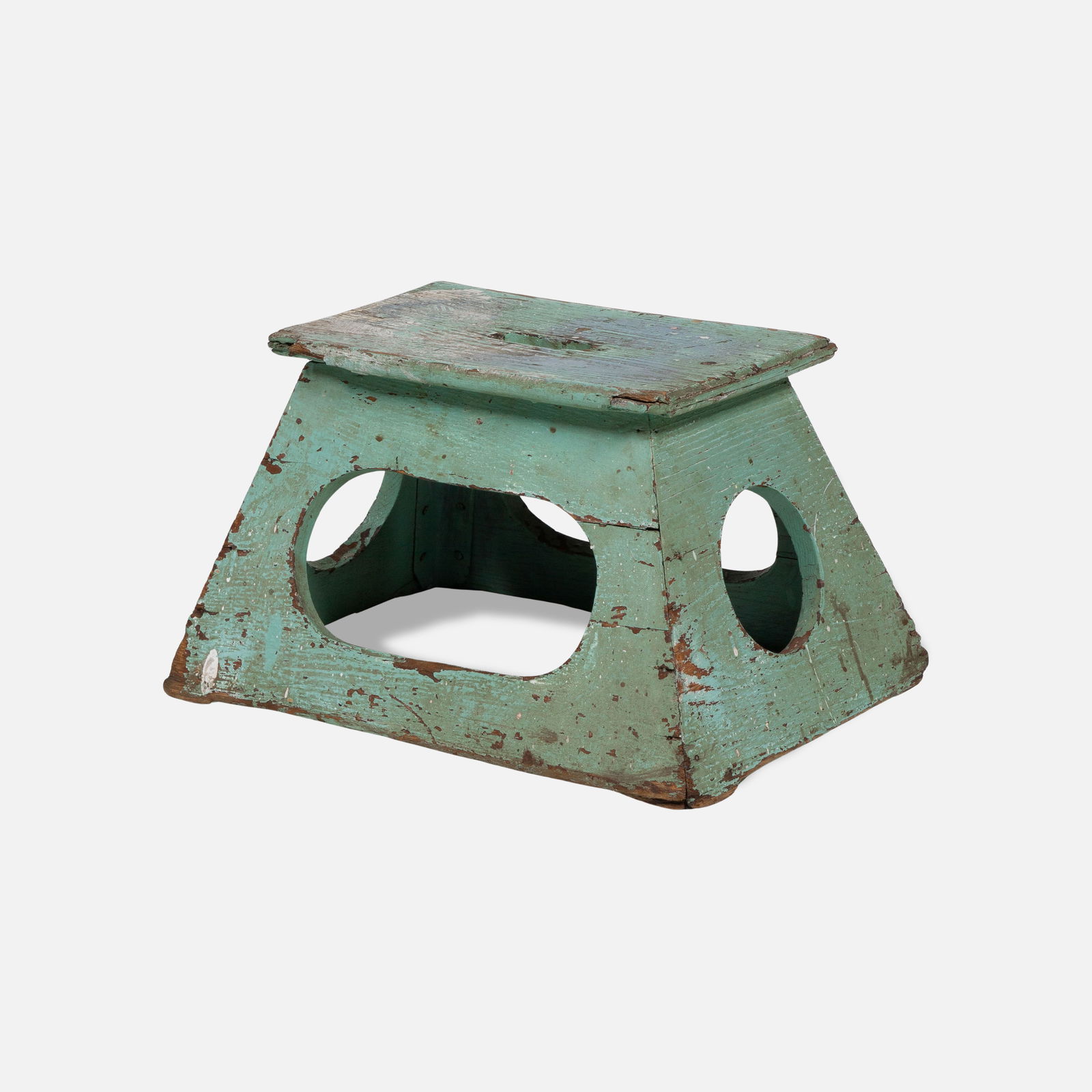 Vernacular, Cut-Out Painted Plywood Stool (1 of 2)