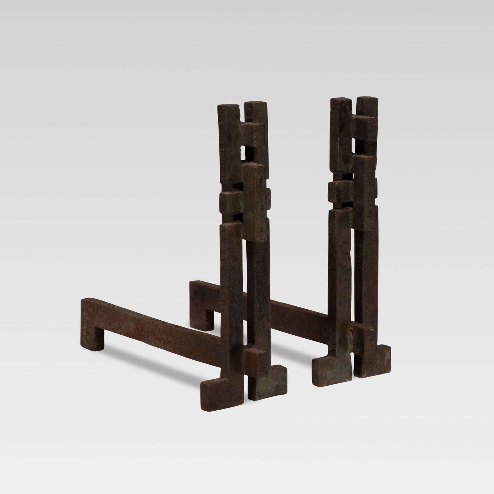 Blacksmith, Modernist Andirons (1 of 3)