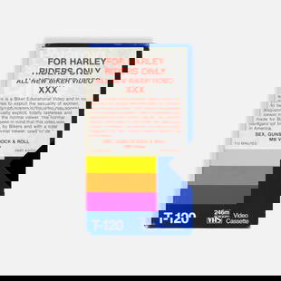MB Video, For Harley Riders Only: USA, c. 1990s 7 1/2 x 4 1/8 x 1 VHS tape [This is a Biker Educational Video and in no way tries to exploit the sexuality of women, even though scenes in this video may appear to be sexually