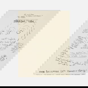 ANOHNI, Pyramid, Miracle Now, Flyer: NYC, 1994 11 x 8 1/2 printed matter Flyer by ANOHNI for Miracle Now, a drag-adjacent performance from the Blacklips Performance Cult at Pyramid described by ANOHNI as a ceremony about radical