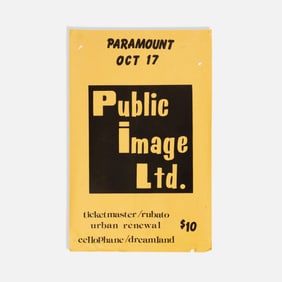 Public Image Ltd., Paramount Theatre, Poster