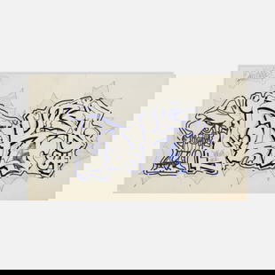 REK, Untitled: USA, 1984 6 1/8 x 10 1/2 ink, graphite, marker on paper Signed in pencil to recto [Rekone:NSA]. Frank "REK" Santiago, Jr. is a graffiti artist recognized for his contributions to the New York City sub