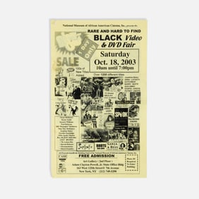 National Museum of African American Cinema Inc., Rare and Hard to Find Black Video & DVD Fair Poster