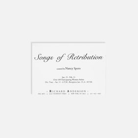 Richard Anderson, Songs of Retribution, Announcement Card