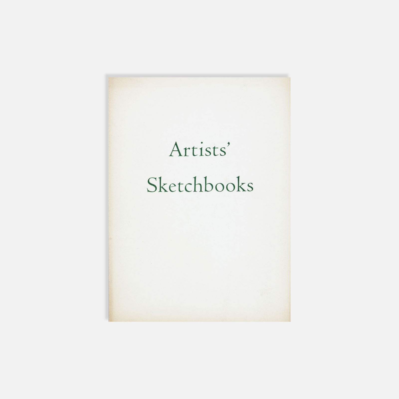 Matthew Marks Gallery, Artists' Sketchbooks, Invitation: NYC, 1991 7 x 5 1/8 printed matter Invitation for Artists' Sketchbooks, the inaugural exhibition at Matthew Marks Gallery. Including works by Carl Andre, Louise Bourgeois, John Chamberlain, Francesco