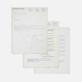 Christo and Jeanne-Claude, Letter to Annina Nosei, Signed