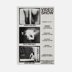 Woods Gerry Galery, Jenny Holzer, et al., Video Show, Poster