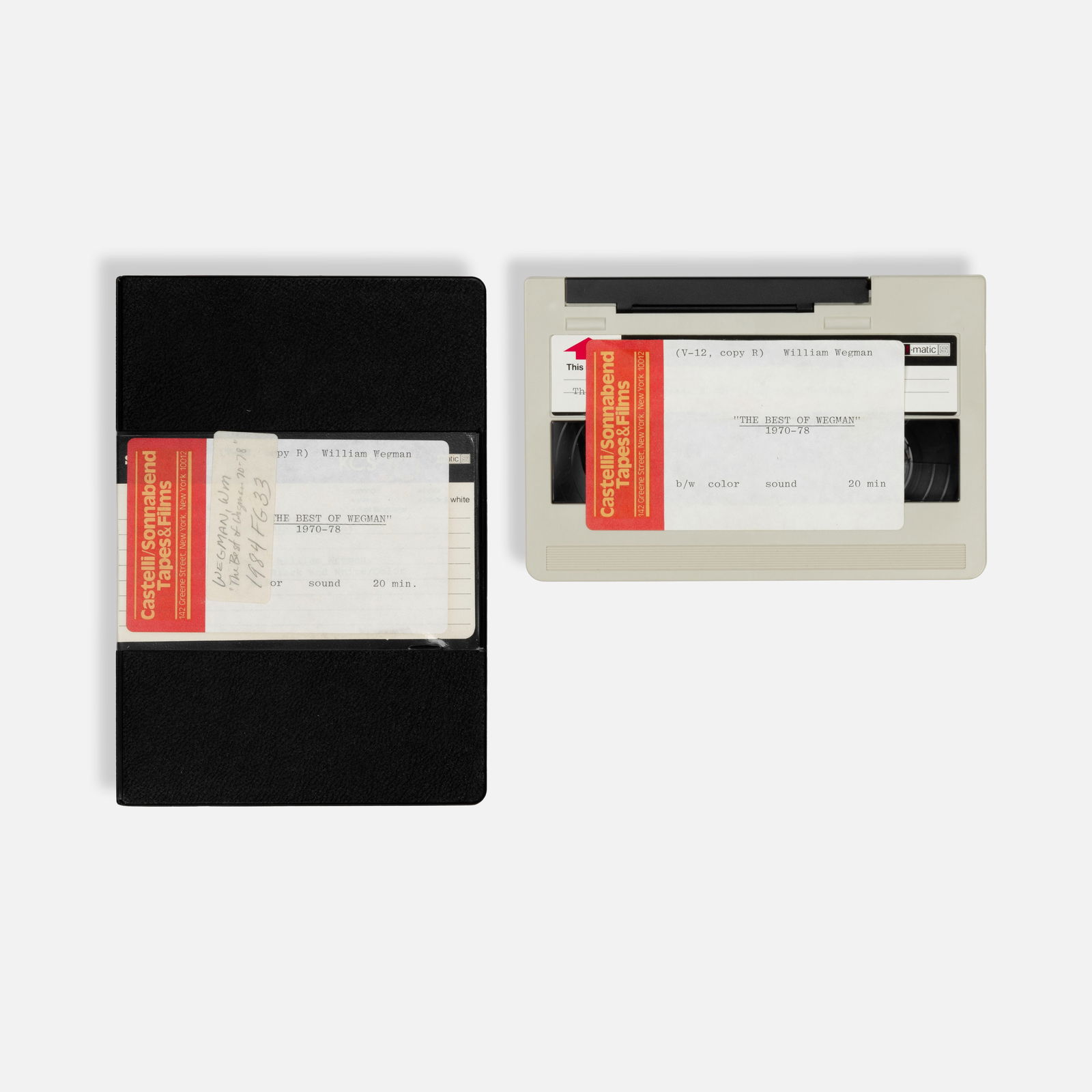 William Wegman, Castelli/Sonnabend Tapes & Films, The Best of Wegman 1970-78 (1 of 2)