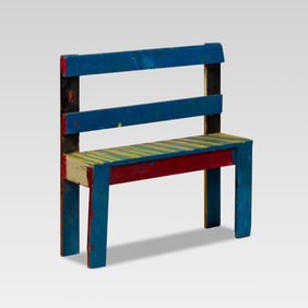 Outsider, Painted Bench