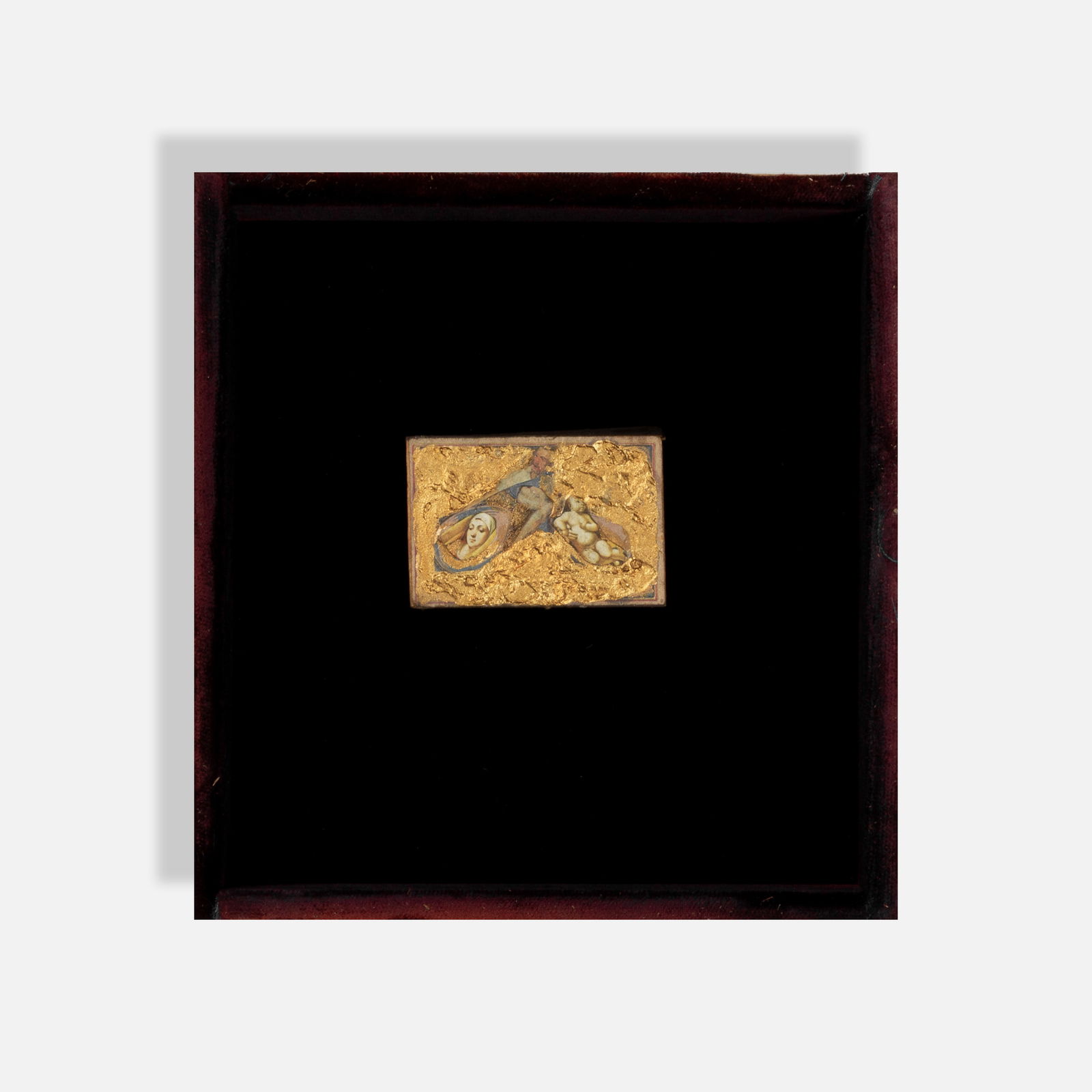 Lenny Salem, Untitled (Matchbox): USA, 1971 7 1/4" x 7" x 2 1/2" frame mixed media Signed and dated to verso of mount [L. Salem 1971'], with Buecker & Harpsichords rubberstamp. This work was shown in the exhibition Recent Religious an