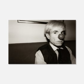 Christopher Makos, Andy Warhol at the Hotel Bauer Lac, Zurich, 1982