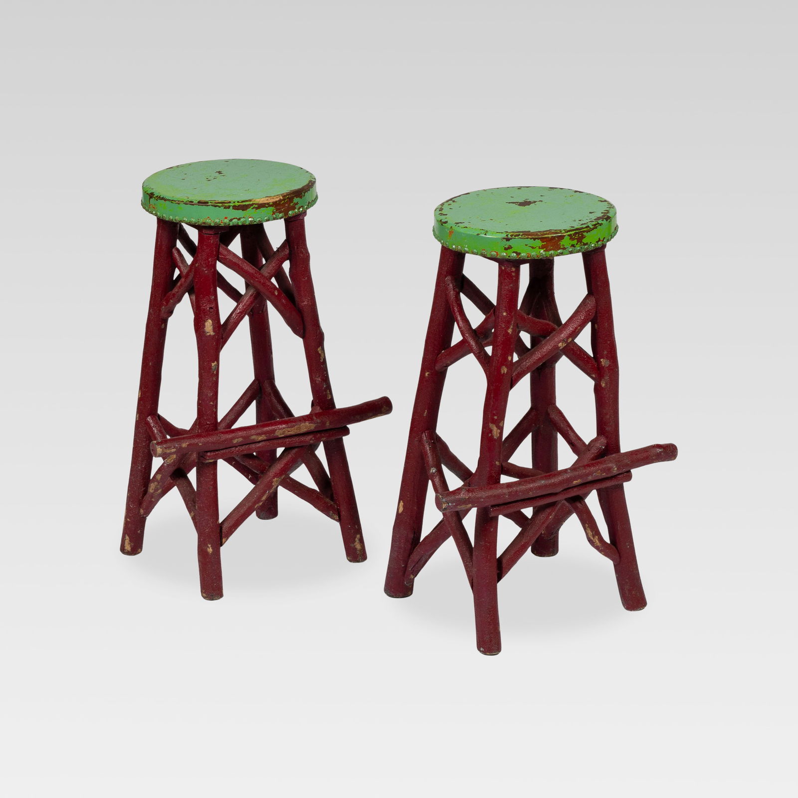 Adirondack, Painted Branch Stools (1 of 4)