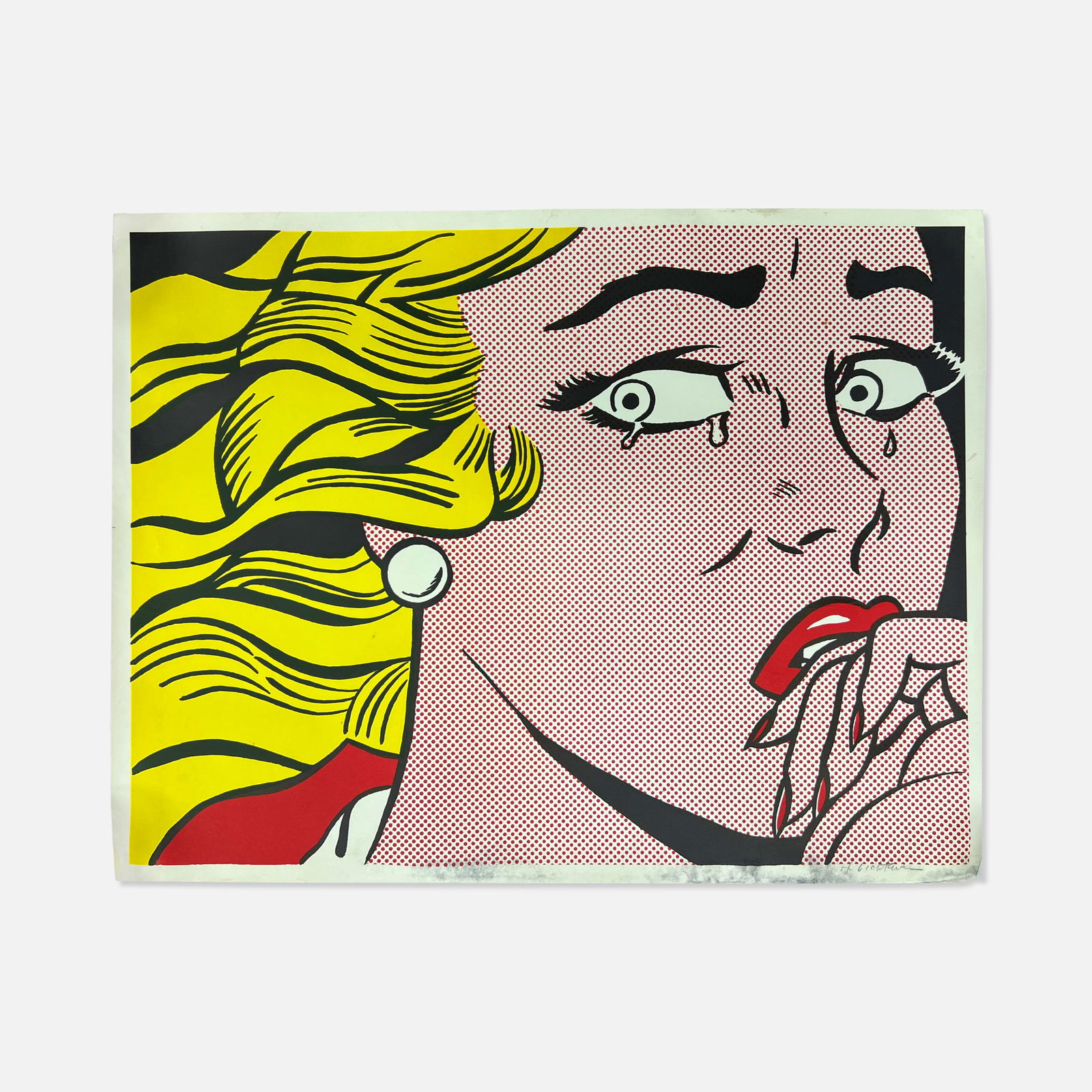 Roy Lichtenstein, Crying Girl, Signed (1 of 5)