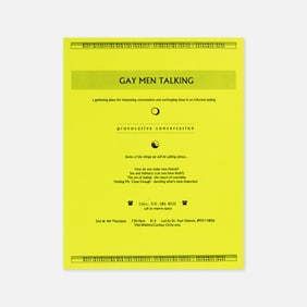 Dr. Paul Oberon, Gay Men Talking Flyer
