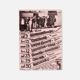 Buzzcocks, Siouxsie and The Banshees, The Roxy Club, Rare Flyer