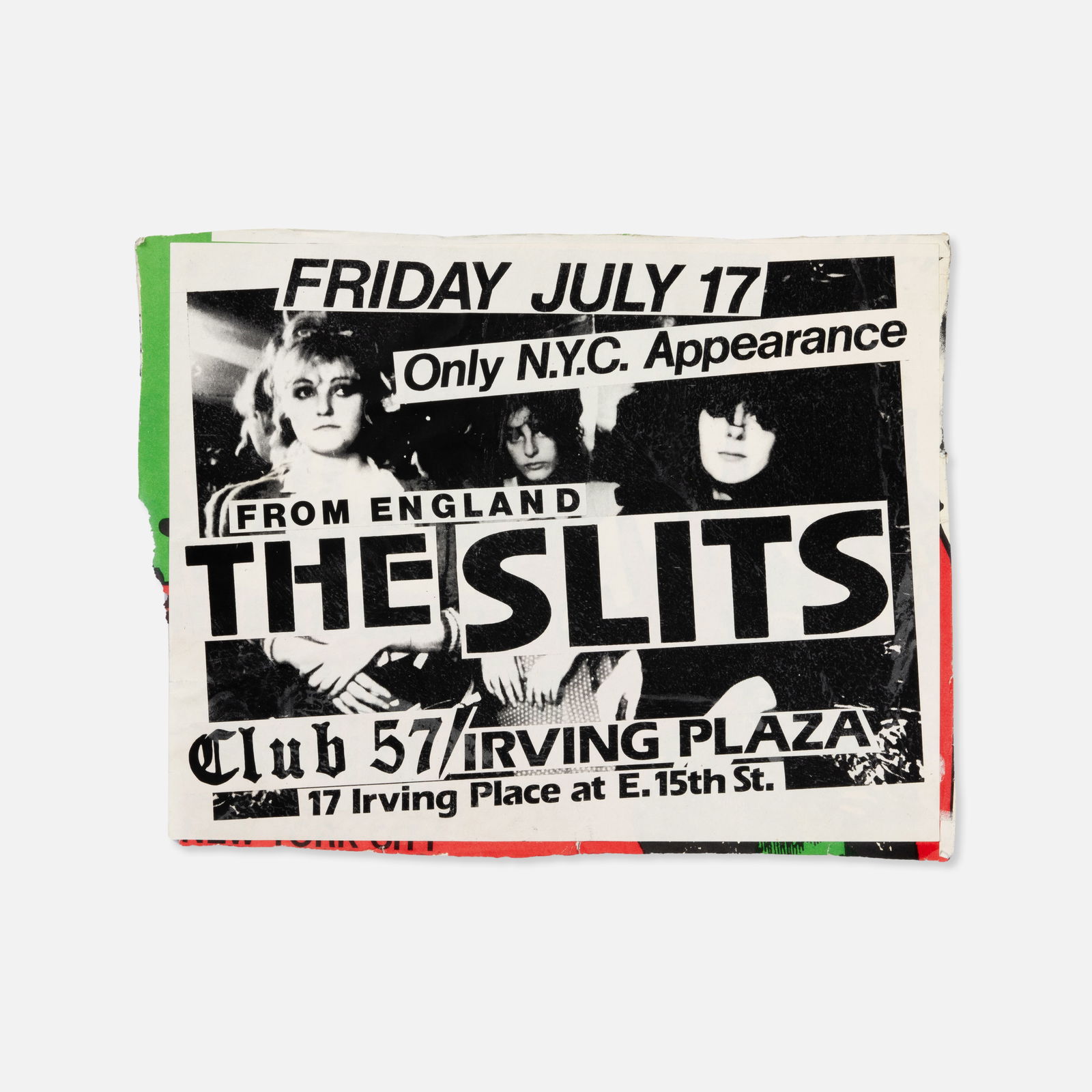 The Slits, Club 57, Flyer (1 of 1)