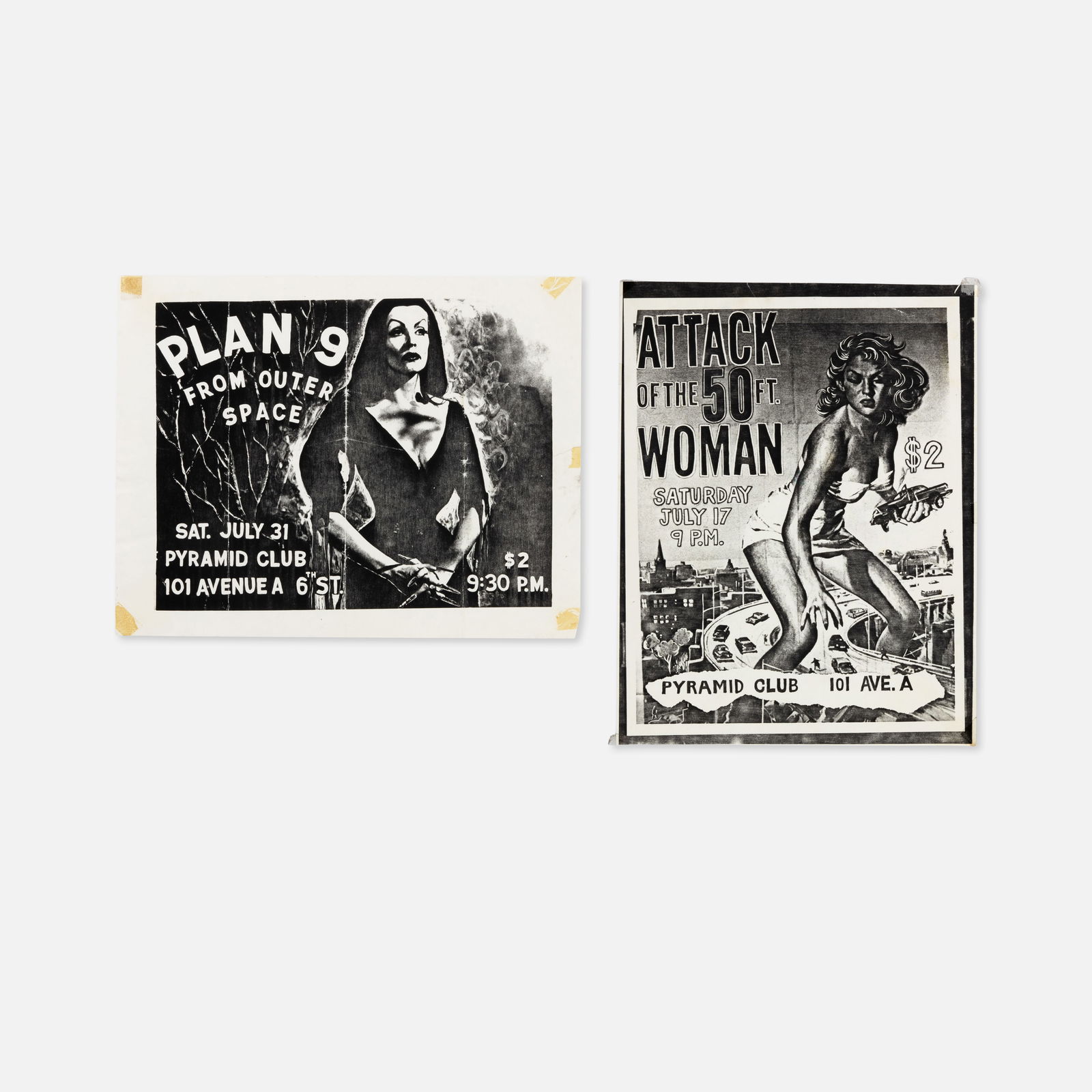 Pyramid Club, Two Film Screening Flyers (1 of 2)