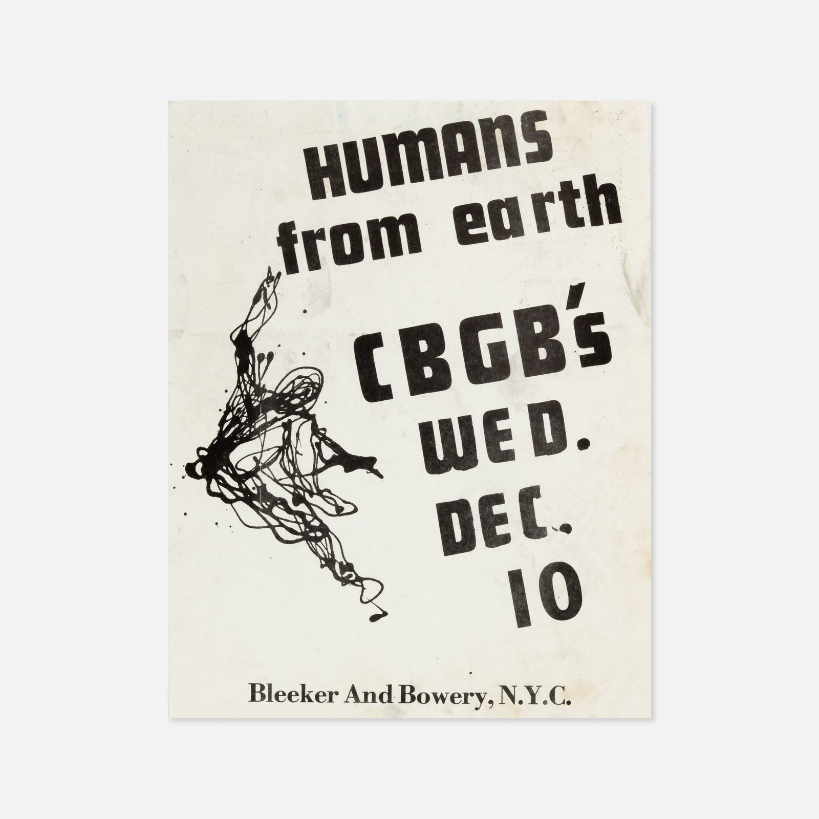 Humans from Earth, CBGB, Flyer (1 of 1)