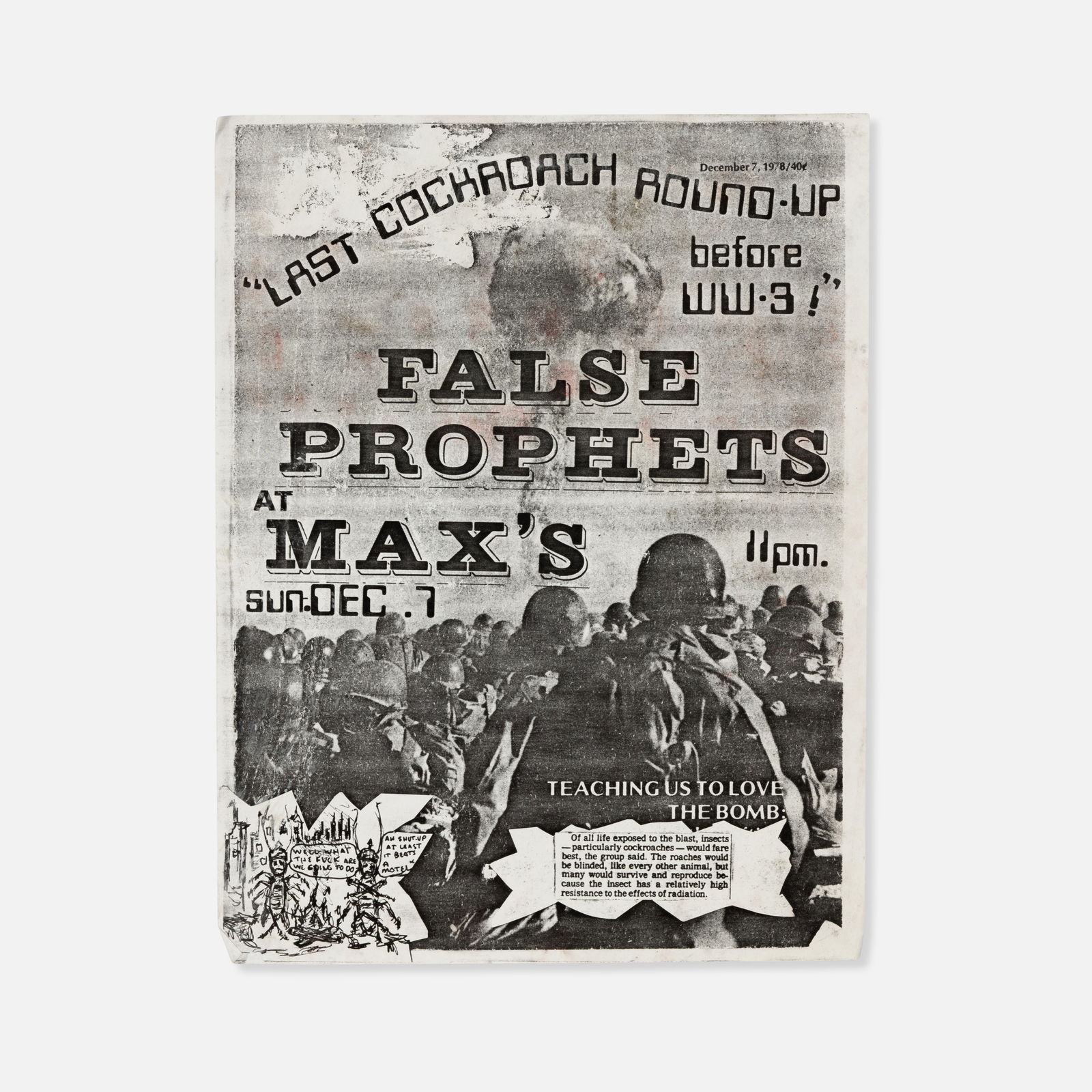 False Prophets, Max's Kansas City, Flyer (1 of 1)