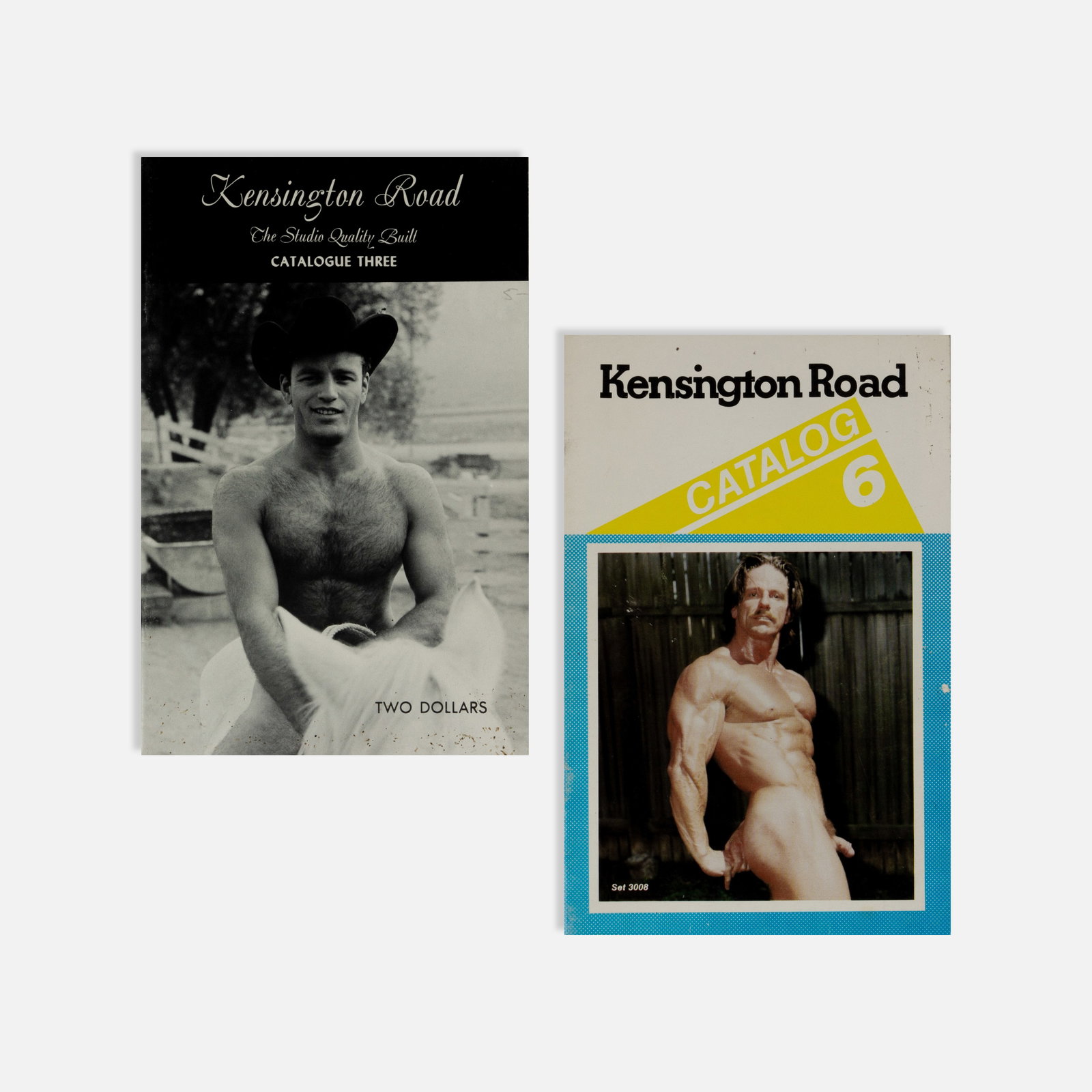 Bruce of Los Angeles, et al., Kensington Road Nos. 3 & 6: USA, 1981 8 3/8” x 5 3/8” each printed matter Catalog No. 3 and 6 of the Bruce of Los Angeles affiliated publication. This item is located in our Treadwell, NY warehouse. Pickup and shippi