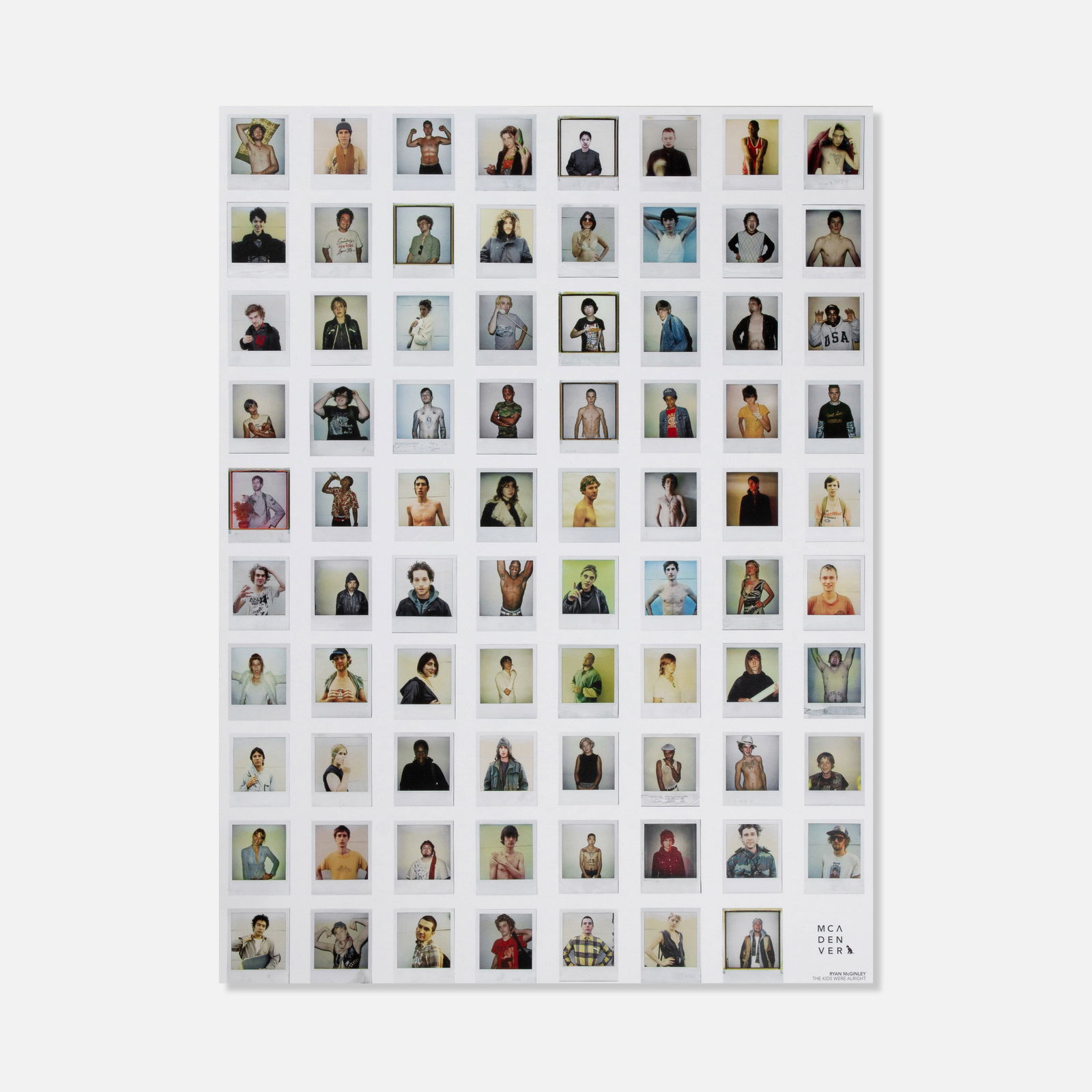 Ryan McGinley, MCA Denver, The Kids Were Alright Poster: USA, 2017 24” x 18” offset print Published on the occasion of the exhibition The Kids Were Alright by Ryan McGinley at MCA Denver, February 10–August 20, 2017. This item is located in ou
