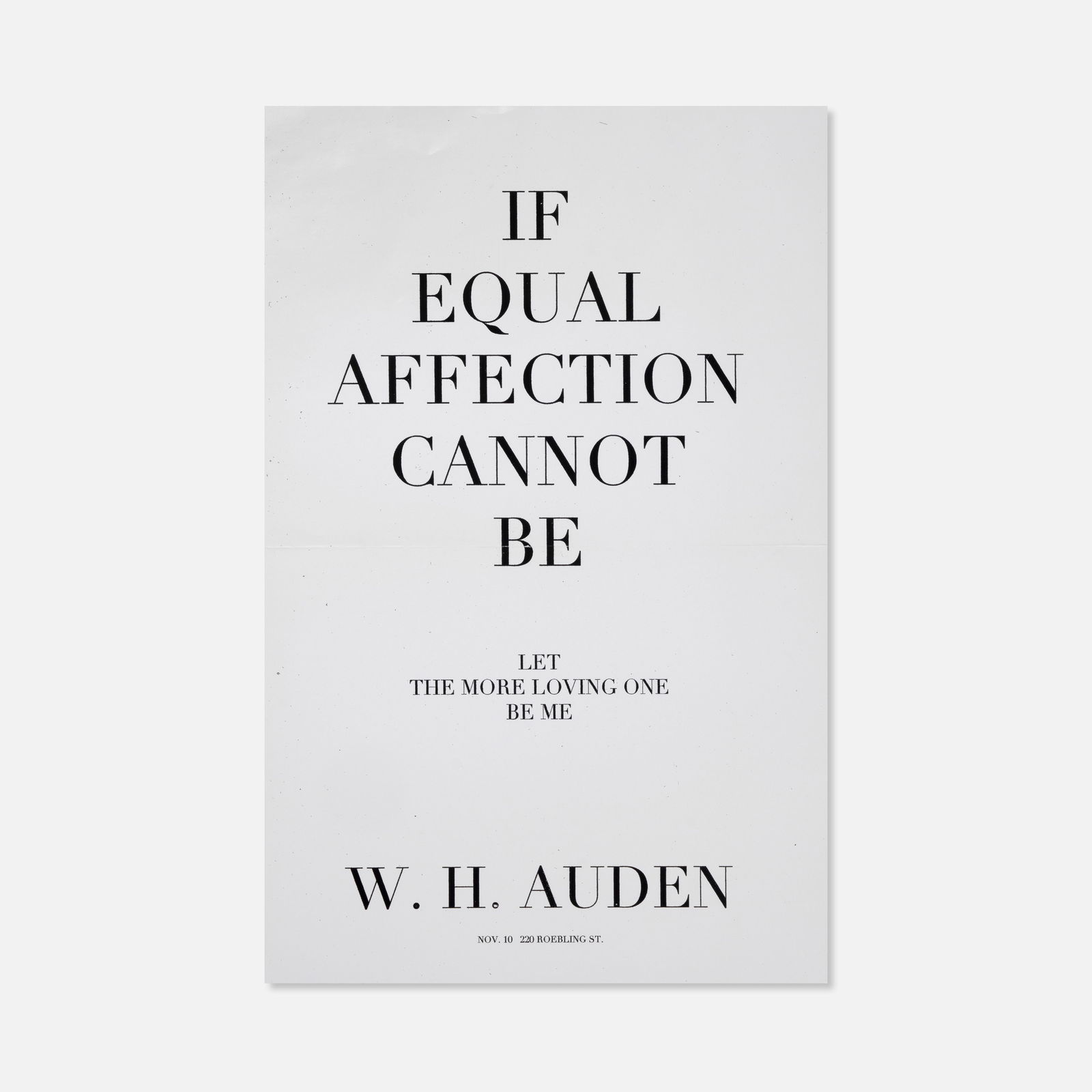 Marc Hundley, W.H. Auden Poster (1 of 1)