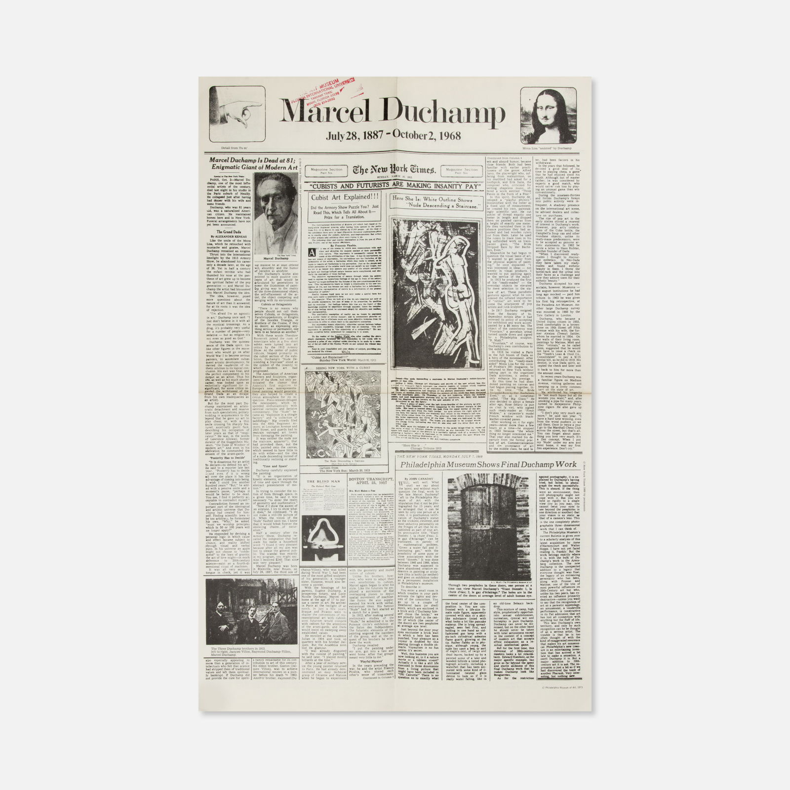 Marcel Duchamp, Philadelphia Museum of Art, Exhibition Poster (1 of 2)