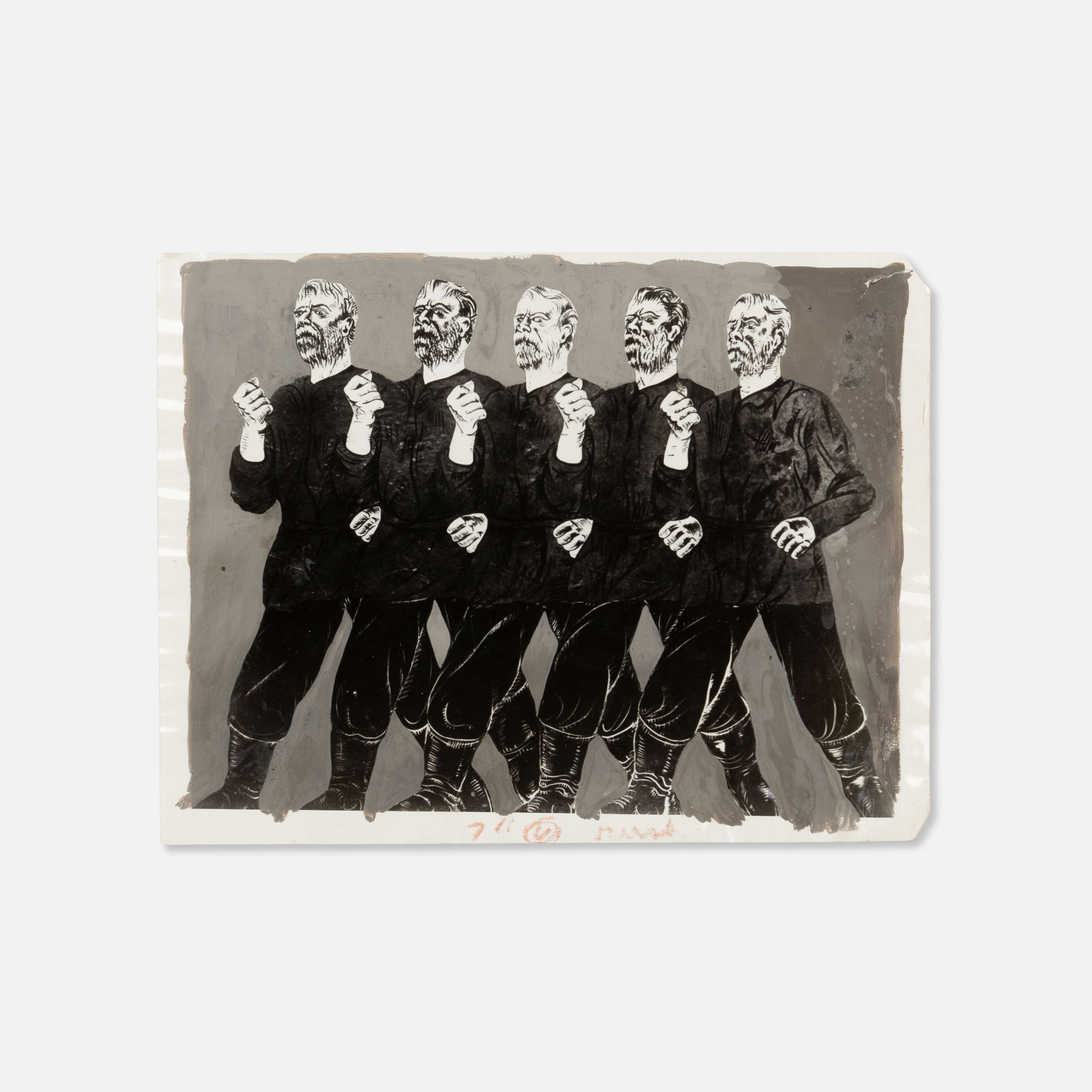 Painted Press Photograph, Soviet Russia Celebrates Tenth Anniversary of Revolution (1 of 1)